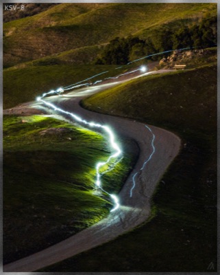 Mission Peak Hikers at Dusk