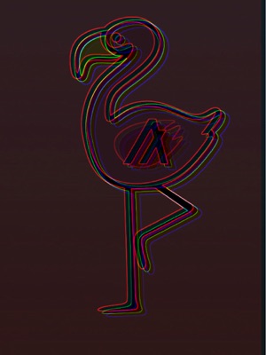 Glitchy Algo Flamingo