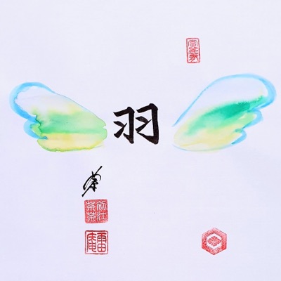 Wings 羽  Japanese Kanji art