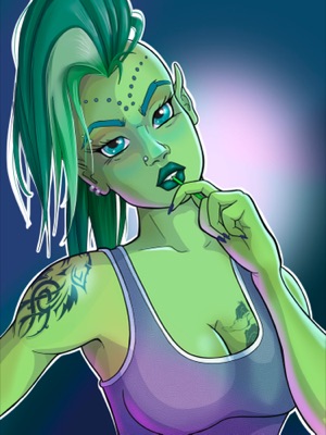 AlienSelfie#01 - Greeny Variant