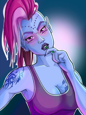 AlienSelfie#01 - PurpleHaze