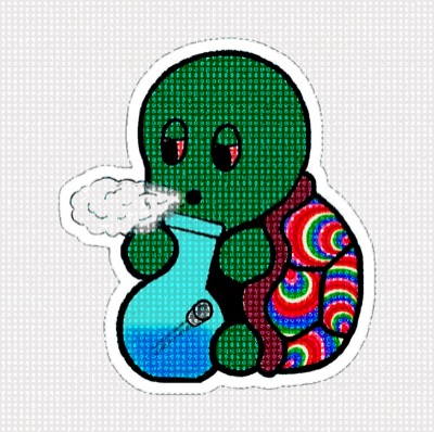 Stoned Turtle with Bong #3