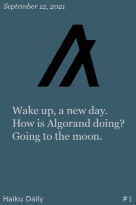 Haiku Daily #1