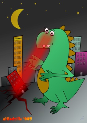 AlGodzilla #005 - Laser eyes
