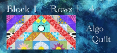 Quilt Block 1 Rows 1-4