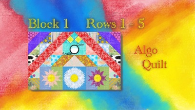 Quilt Block 1 Rows 1-5