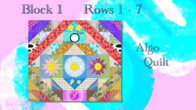 Quilt Block 1 Rows 1-7