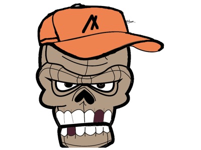 Capped skull 009