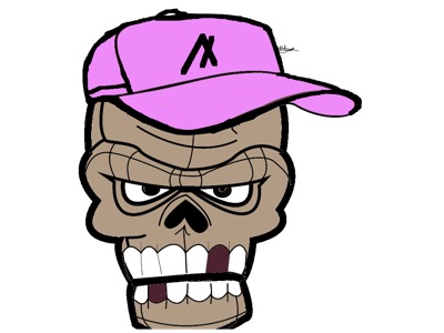 Capped skull 010