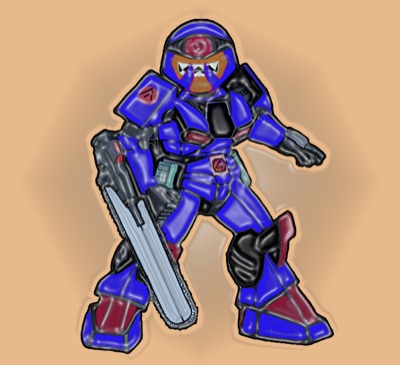 Igobot Chainsaw with highlights.