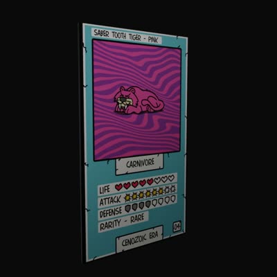 Saber tooth tiger - Pink 04